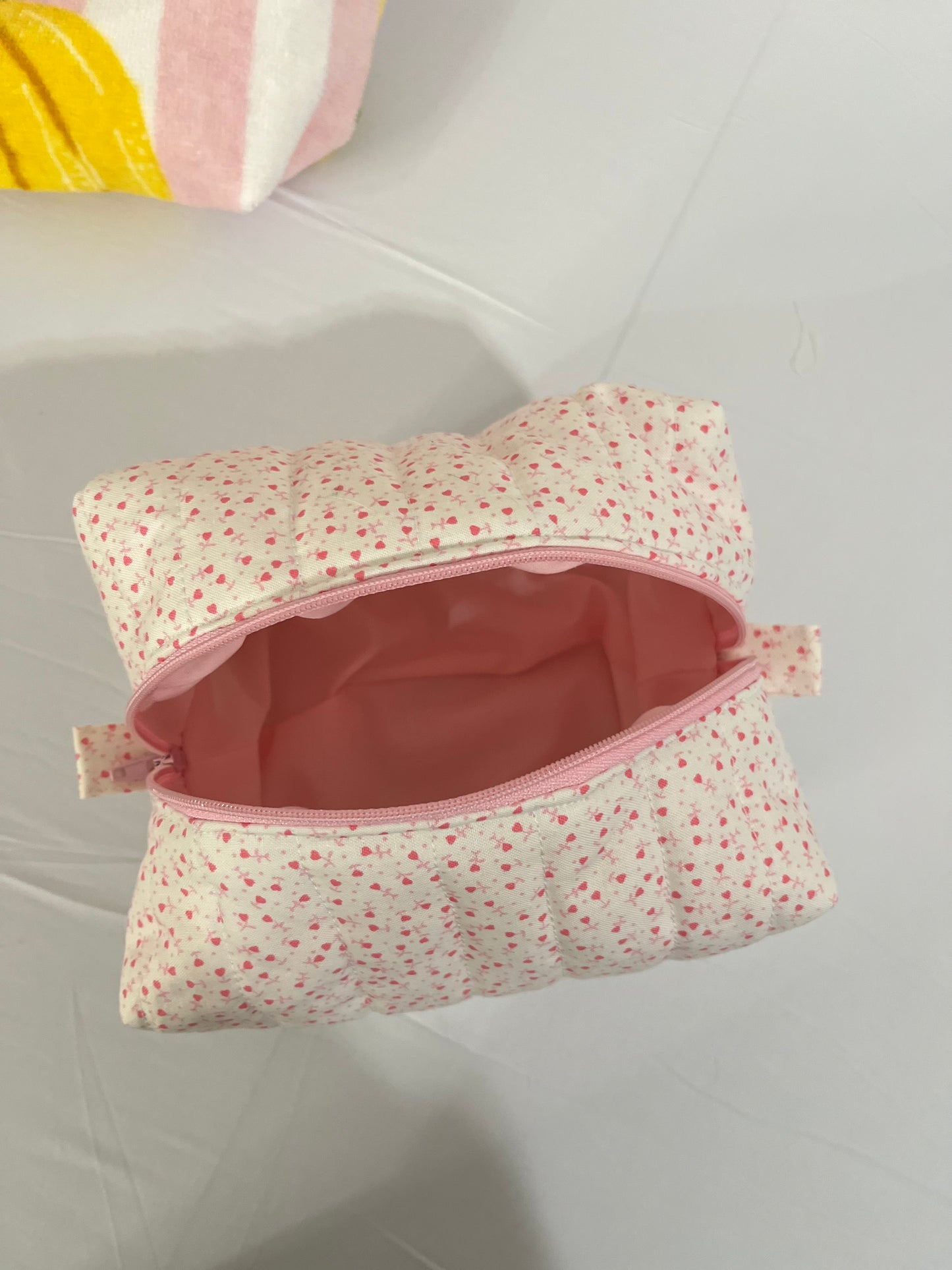 PINK HEART COSMETIC BAGS