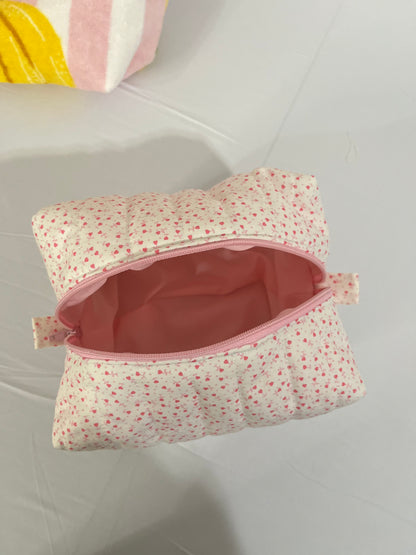 PINK HEART COSMETIC BAGS
